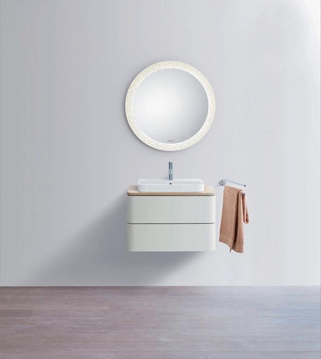 Duravit Icon Spiegel HappyD2+,m.Bel. 700x700x47mm,Dek. Lichtfeld g.