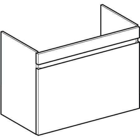 Geberit Renova Plan US f. WT, mit 1 Schu u. Innenschubl., 83,2×60,6×44,6cm, weiß