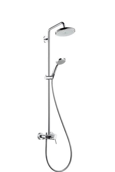 hansgrohe Showerpipe Croma 220 für Dusche chrom mit Brausenmischer