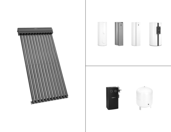 Viessmann Solar-Paket Vitosol 300-TM SP3C, 13,86 m², HU Vitocell 340-M 950 L SVKC weiss