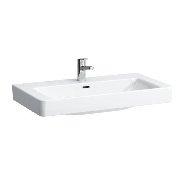 LAUFEN Aufsatzwaschtisch PRO S 8169650001041/85x46cm wandm m HL u Ueb geschl weiß