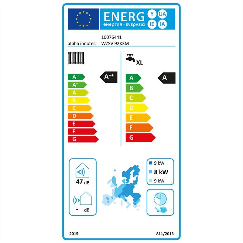 alpha innotec Sole-Wasser Wärmezentrale alterra V-line WZSV 92K3M 8,7 kW mit integrierter passiver Kühlung