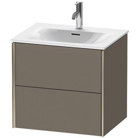 Duravit WTU XViu wandhängend,557x610x480 2SK.,champ.matt/flan.grey sem. ES Ahorn