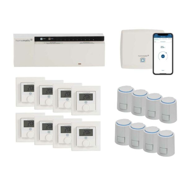 Homematic IP Smart Home Fußbodenheizung Set 5 Zimmer