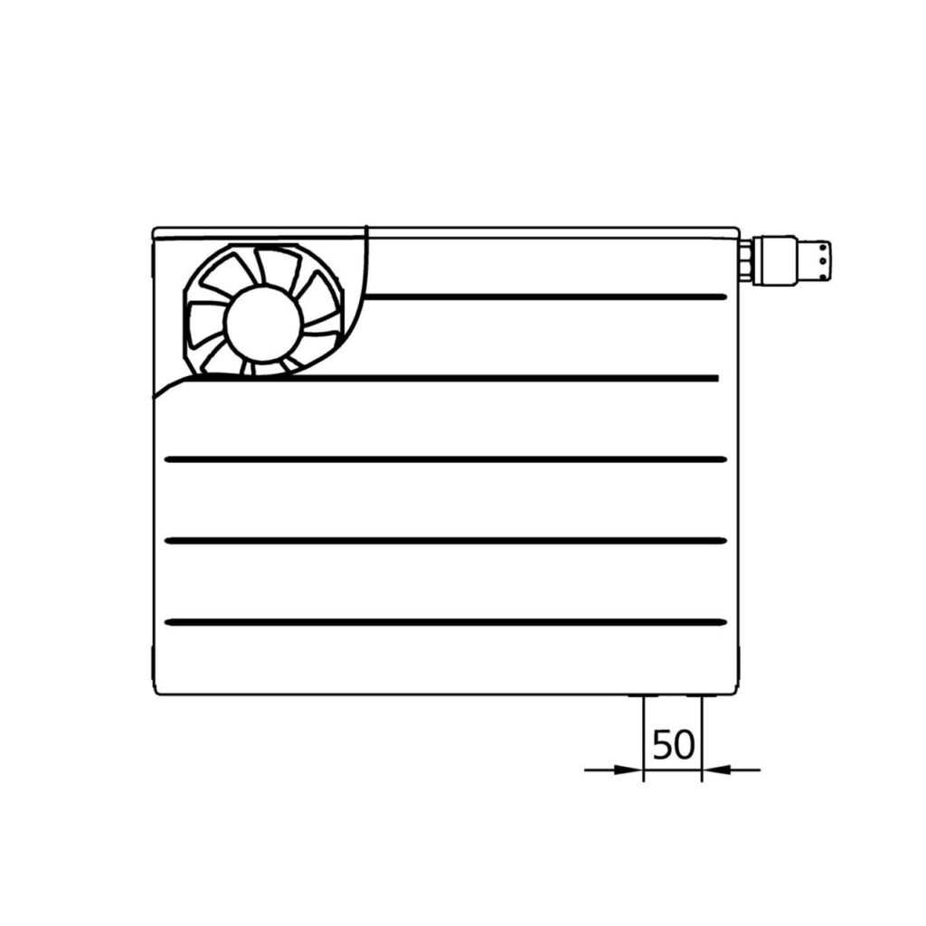 Kermi x-flair Line-V Wärmepumpen-Heizkörper Typ 22 605x1005x102 mm links 703 Watt