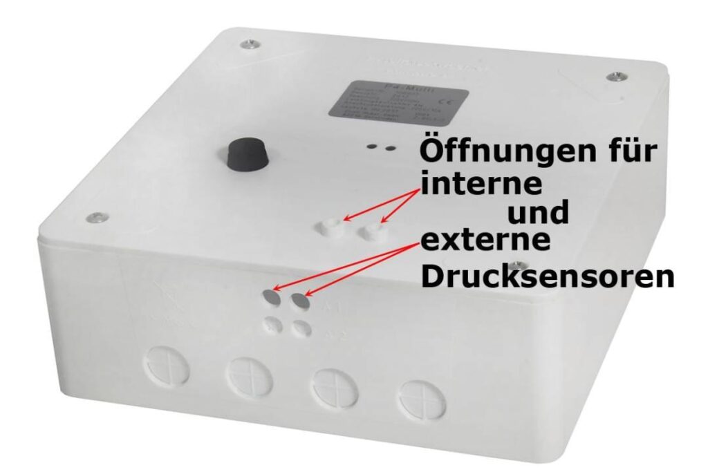 Luftdruckwächter P4-Multi (Aufputz) für offene Feuerstätten