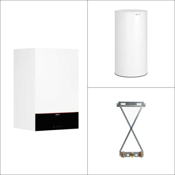 Viessmann Gas-Brennwert Paket Vitodens 200-W B2HF 11 kW 7" Display Speicher Vitocell 100-W CVAA 160L