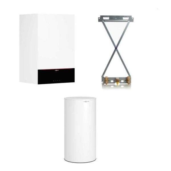 Viessmann Gas-Brennwert Paket Vitodens 200-W B2HF 19 kW 3,5" Display Speicher Vitocell 100-W CVAA 160L