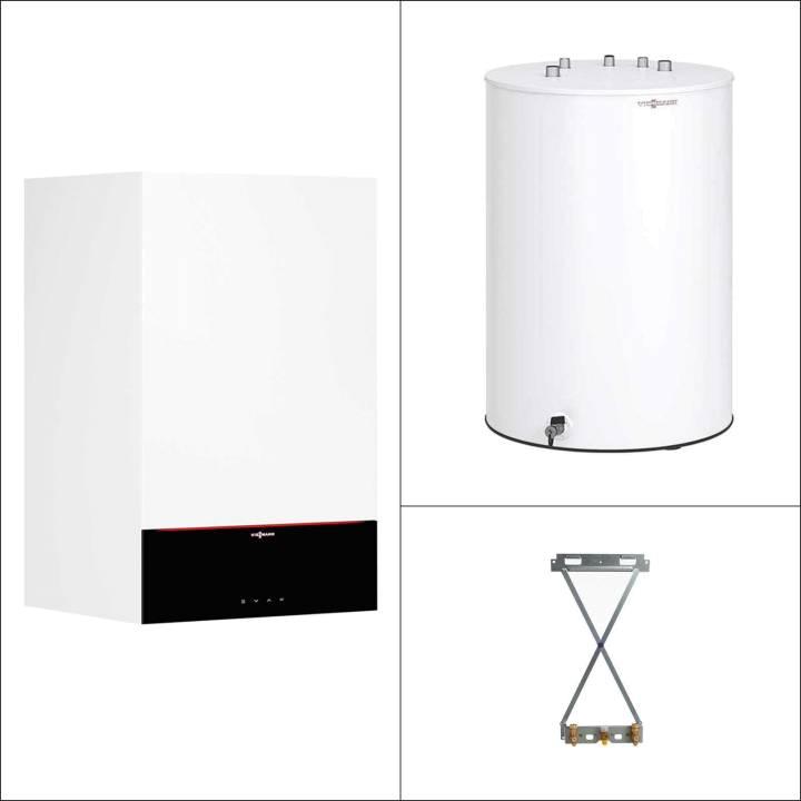 Viessmann Gas-Brennwert Paket Vitodens 200-W B2HF 19 kW 7" Display Speicher Vitocell 100-W CUGB 150L