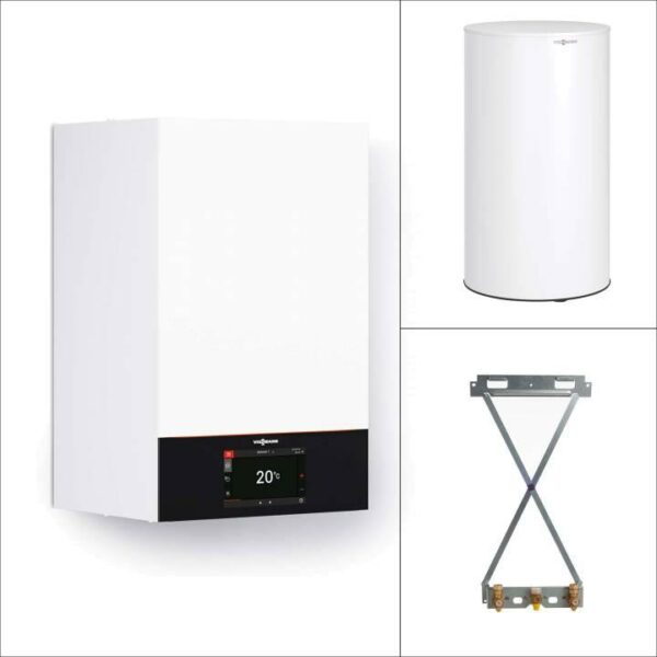 Viessmann Gas-Brennwert Vitodens 300-W B3HG 11 kW kW mit 7" Display Speicher Vitocell 100-W CVAB-A 200L