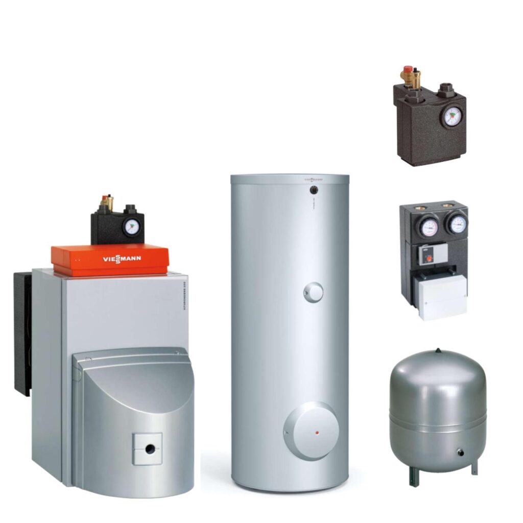 Viessmann Öl-Brennwert-Heizgerät Vitorondens 200-T BR2A 20,2 kW mit Mischer 160L Speicher-Wassererwärmer Vitocell 100-V CVAA