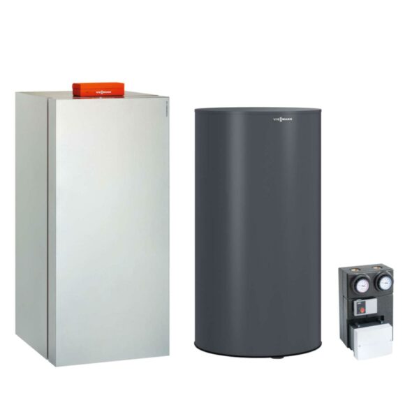 Viessmann Paket Vitocrossal 300 CU3A 19 kW Gas-Brennwertkessel mit Speicher Vitocell 300-V EVIB-A 160L mit Mischer