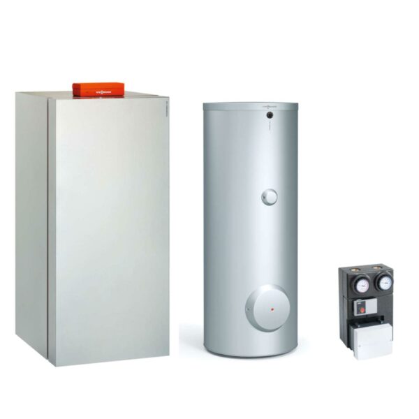 Viessmann Paket Vitocrossal 300 CU3A 26 kW Gas-Brennwertkessel mit Speicher Vitocell 100-V CVAA 160L mit Mischer