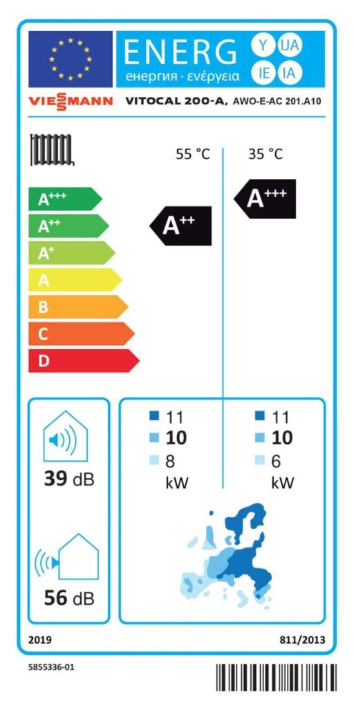 Viessmann Vitocal 200-A Wärmepumpe AWO-E-AC 201.A10 mit Speicher Vitocell 120-E SVW 600 l Vitotrans 353