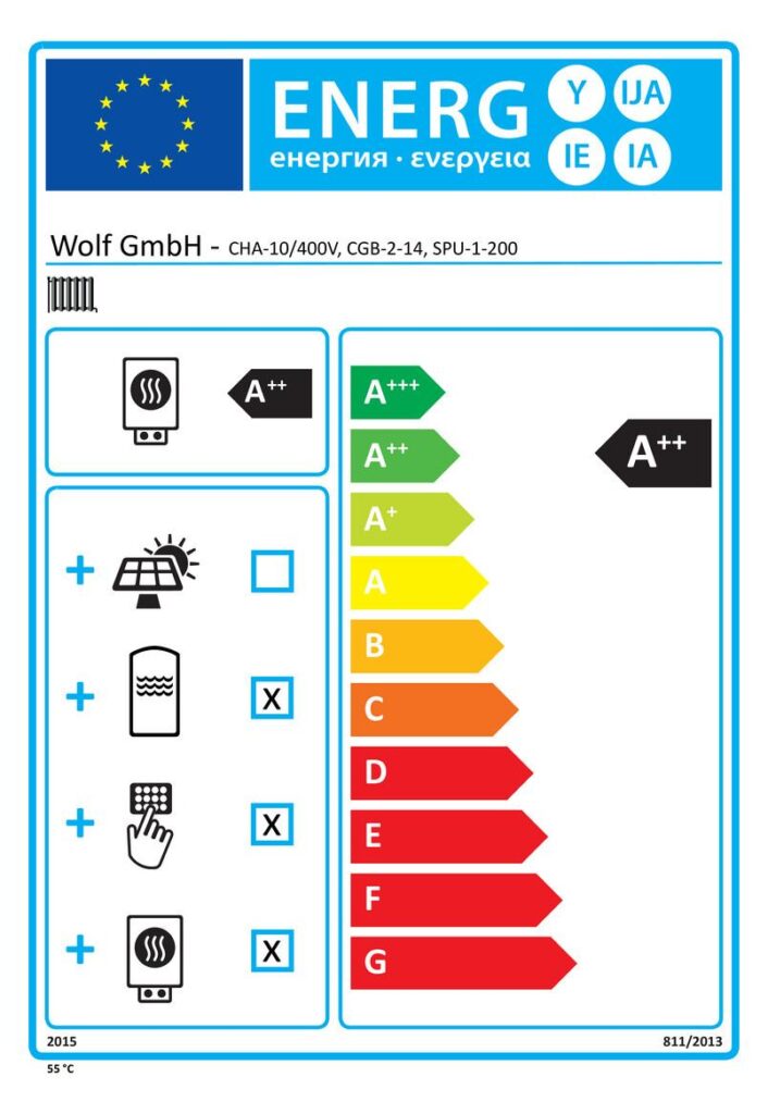 Wolf Hybrid Paket Gas-Therme CGB-2-14 mit Wärmepumpe CHA-10/400 inkl. Regelung BM-2 und 2x 200 Liter Speicher