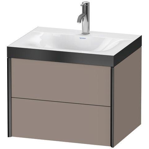 Duravit WTU XViu Viu 2 Schubk 503x600x 1 HL schw m bas matt Ra B2 ES Nussb