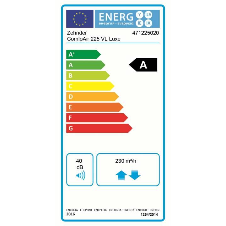 Zehnder Lüftungsgerät ComfoAir 225 VL Luxe